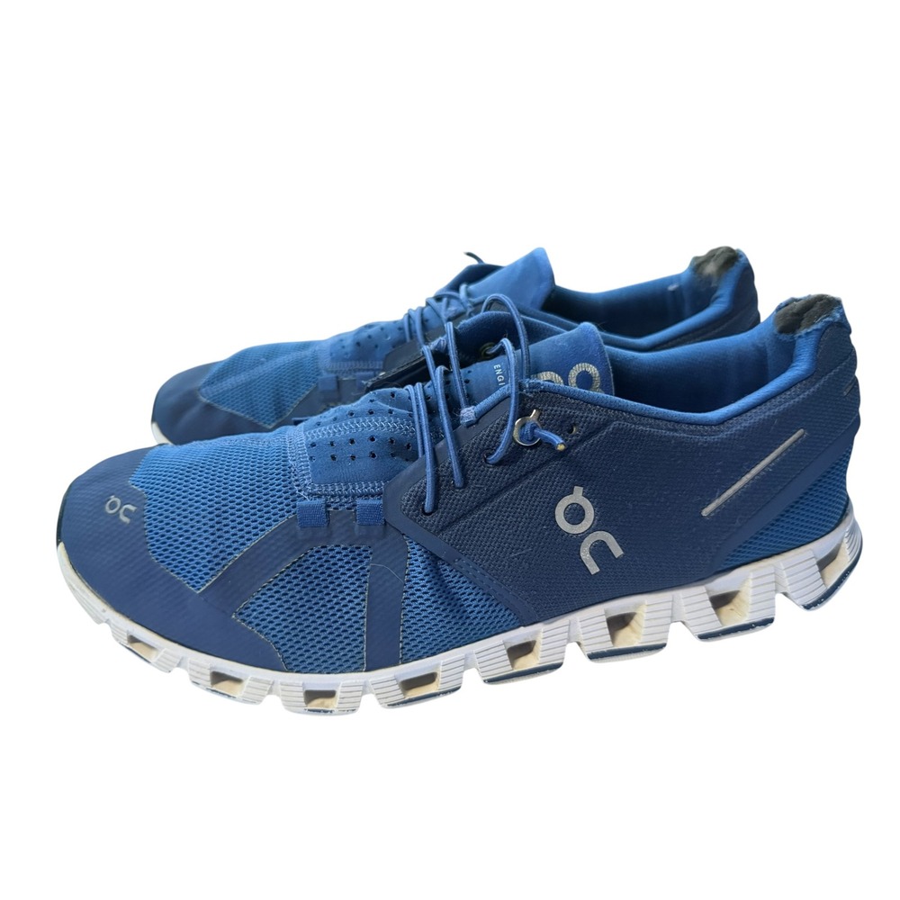 On Cloud Running Shoes Mens 10.5 Blue Fair Pre-Owned Condition CloudTec Mesh